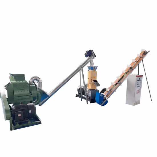 Biofuel Energy Rice Husk Sawdust Bamboo Powder Tree Branches Granulator Briquette Press Machine / Ring Flat Die 1t/H 2t Agriculture Biomass Wood Pellet Machine