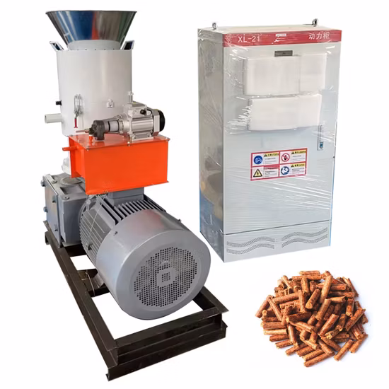 Biofuel Energy Rice Husk Sawdust Bamboo Powder Tree Branches Granulator Briquette Press Machine / Ring Flat Die 1t/H 2t Agriculture Biomass Wood Pellet Machine