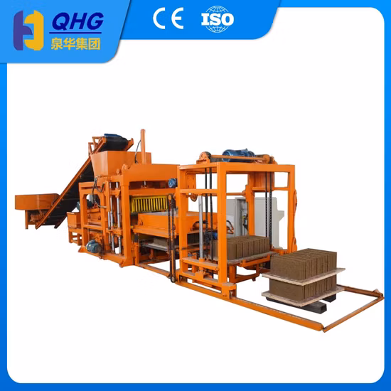 Qt8-15 Vollautomatische hydraulische Farbe-Fertiger-ineinandergreifende Gebäude-hohle feste Flugasche-Sand-Zement-Betonblock-Ziegeleimaschine mit niedrigstem Preis